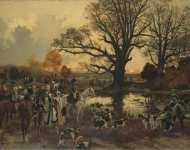 Flameng Francois Napoleon I Hunting in the Forest of Fontainebleau in 1807  - Hermitage